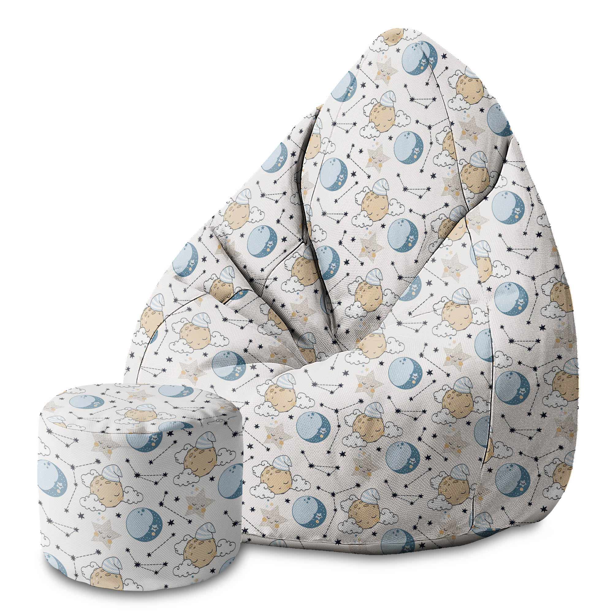 Puf okrągły podnóżek Sleeping Moon-Oxford