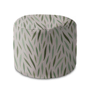 Runder Hocker Fußstütze Green Leaves Pattern-Oxford