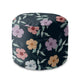 Kulatá podnožka Simple Flowers na Navy-Oxfordu