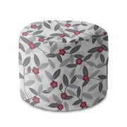 Round Pouf Footstool Under the Tree-Velvet