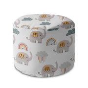 Okrúhly puf na nohy Grey Elephant