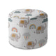 Runder Hocker Fußstütze Grey Elephant