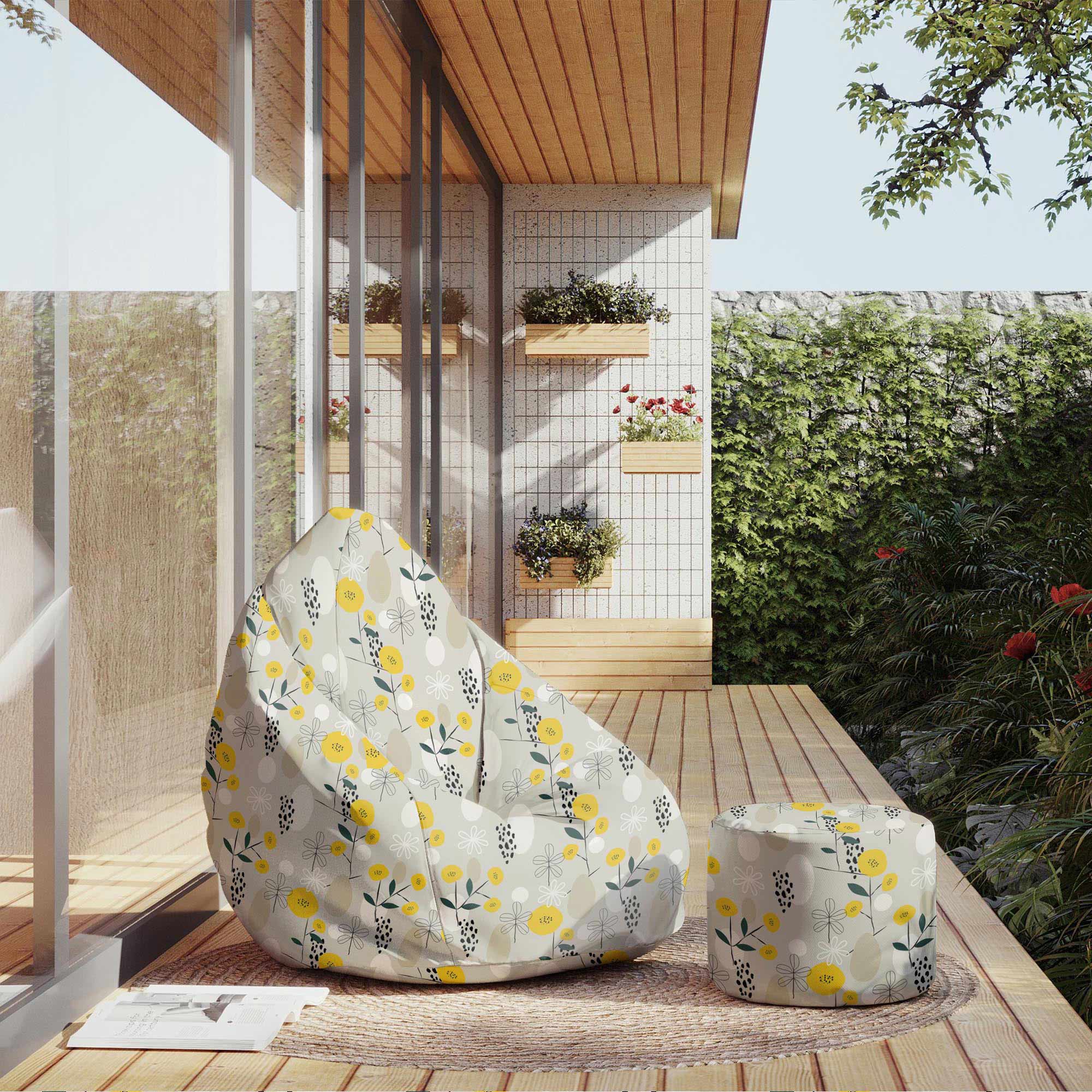 Runder Hocker Fußstütze I Like Scandi-Velvet