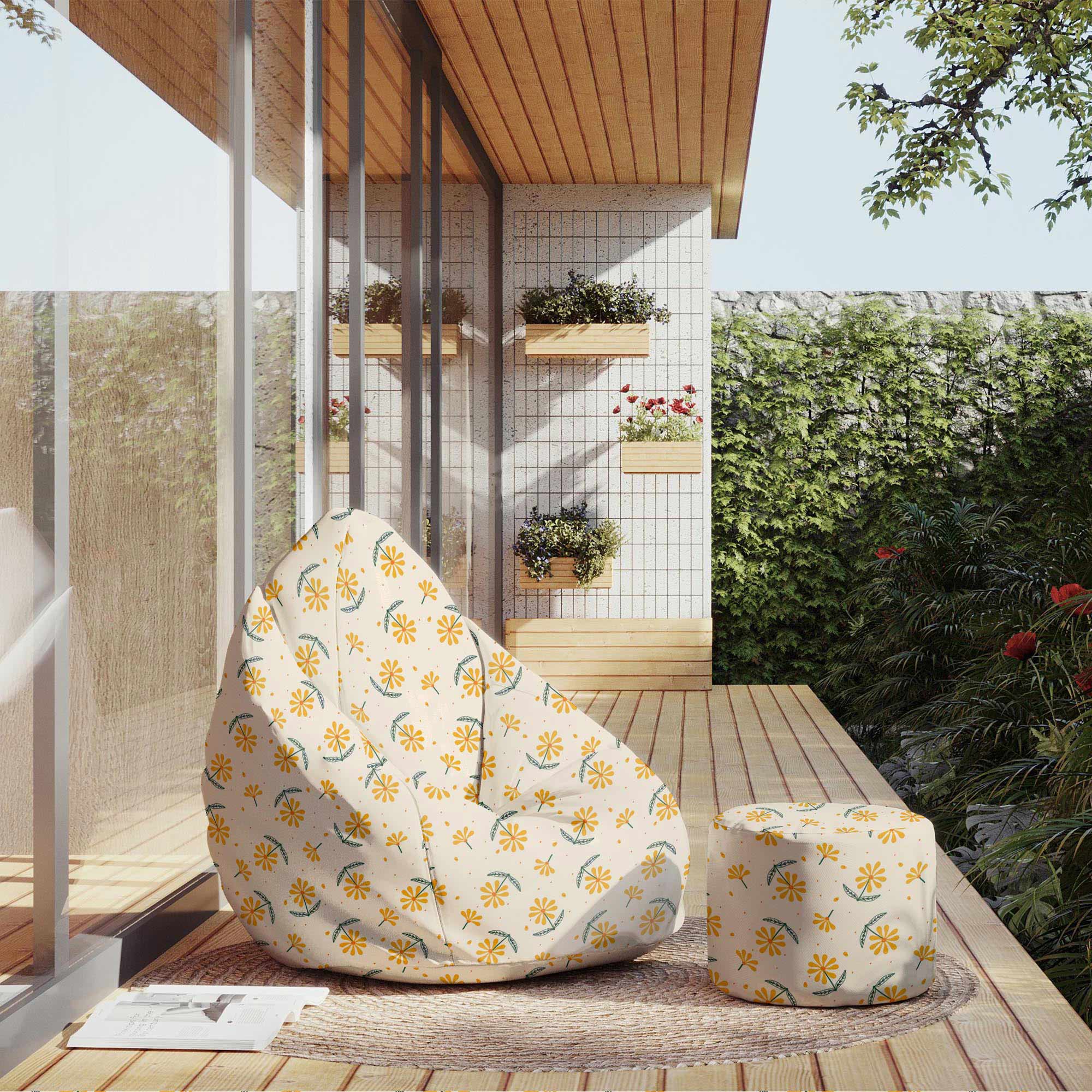 Runder Hocker Fußstütze Sweet Summer Morning