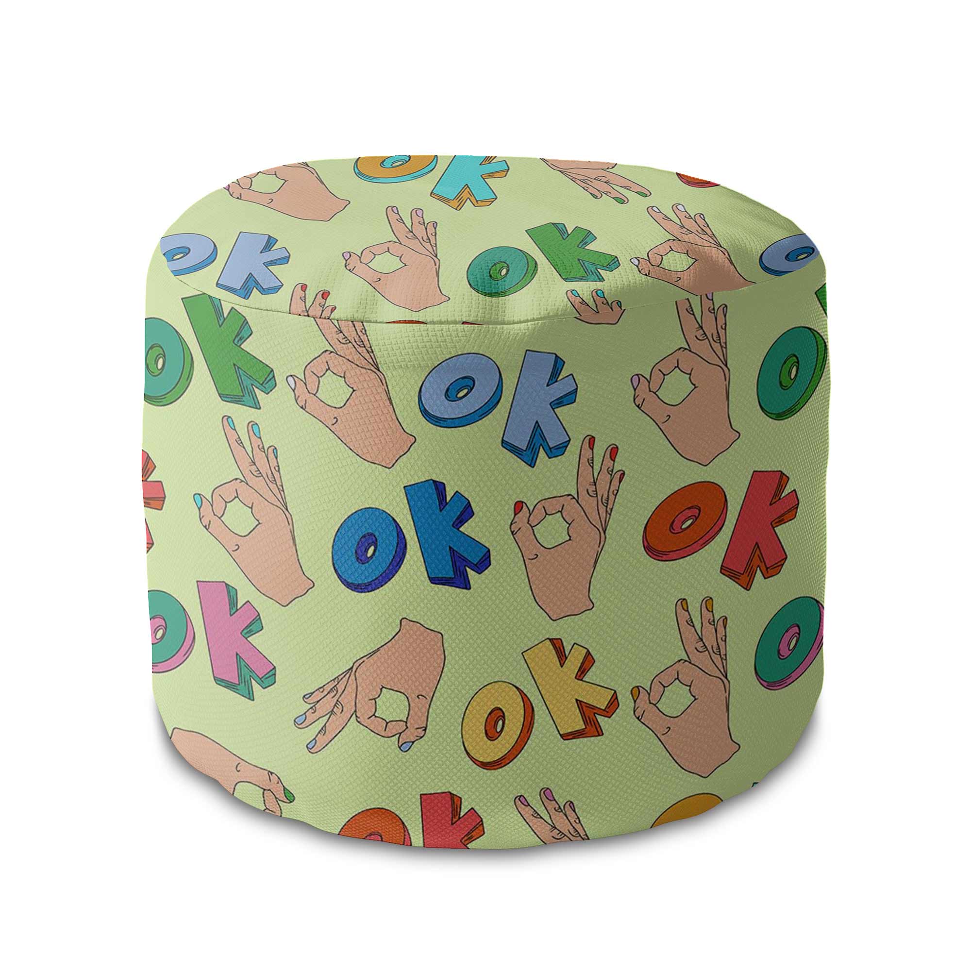 Okrúhly puf na nohy Everything is OK-Velvet