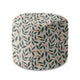 Puf okrągły podnóżek Pink Berries Pattern-Velvet