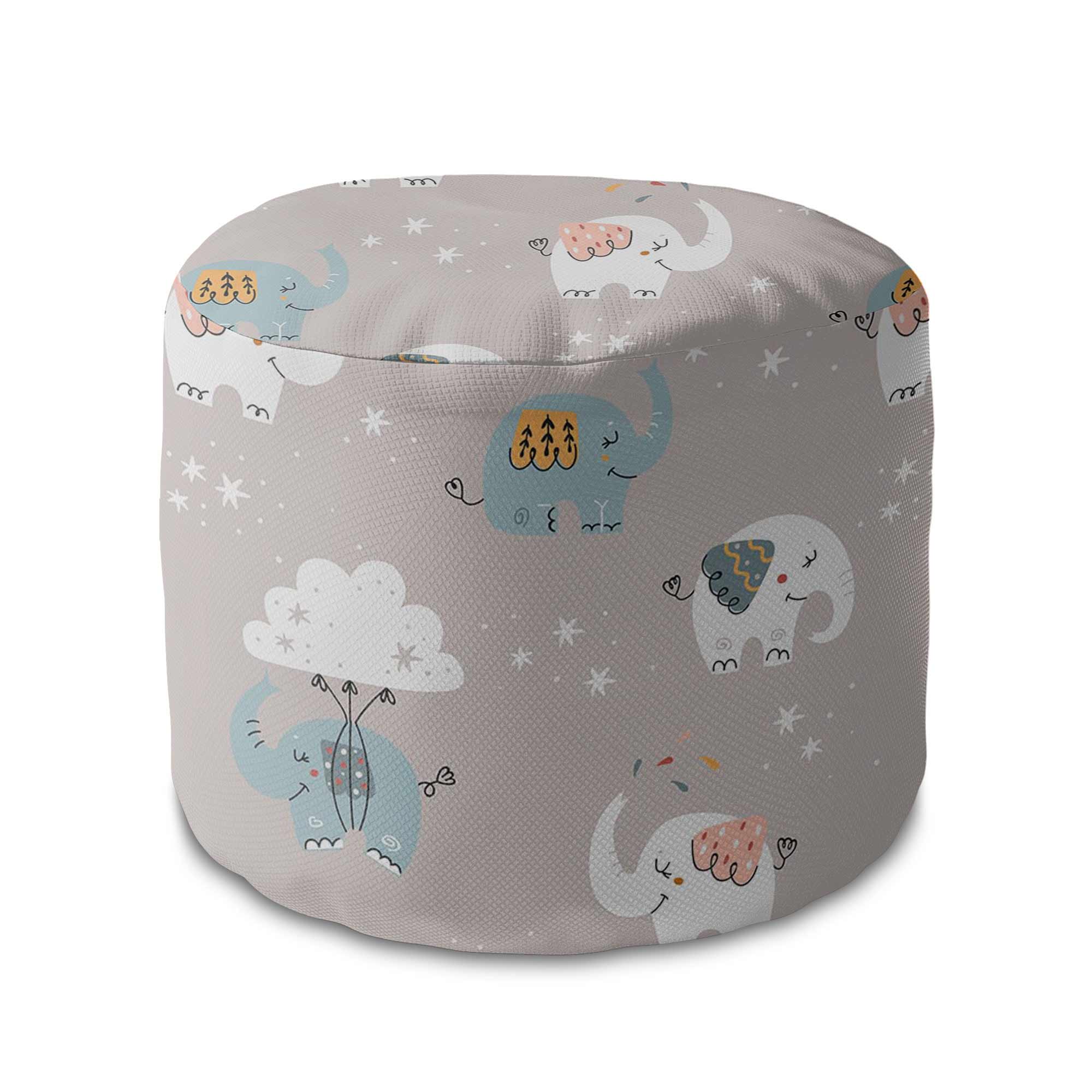 Round pouf footstool Fly Elephant