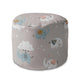 Round pouf footstool Fly Elephant-Velvet