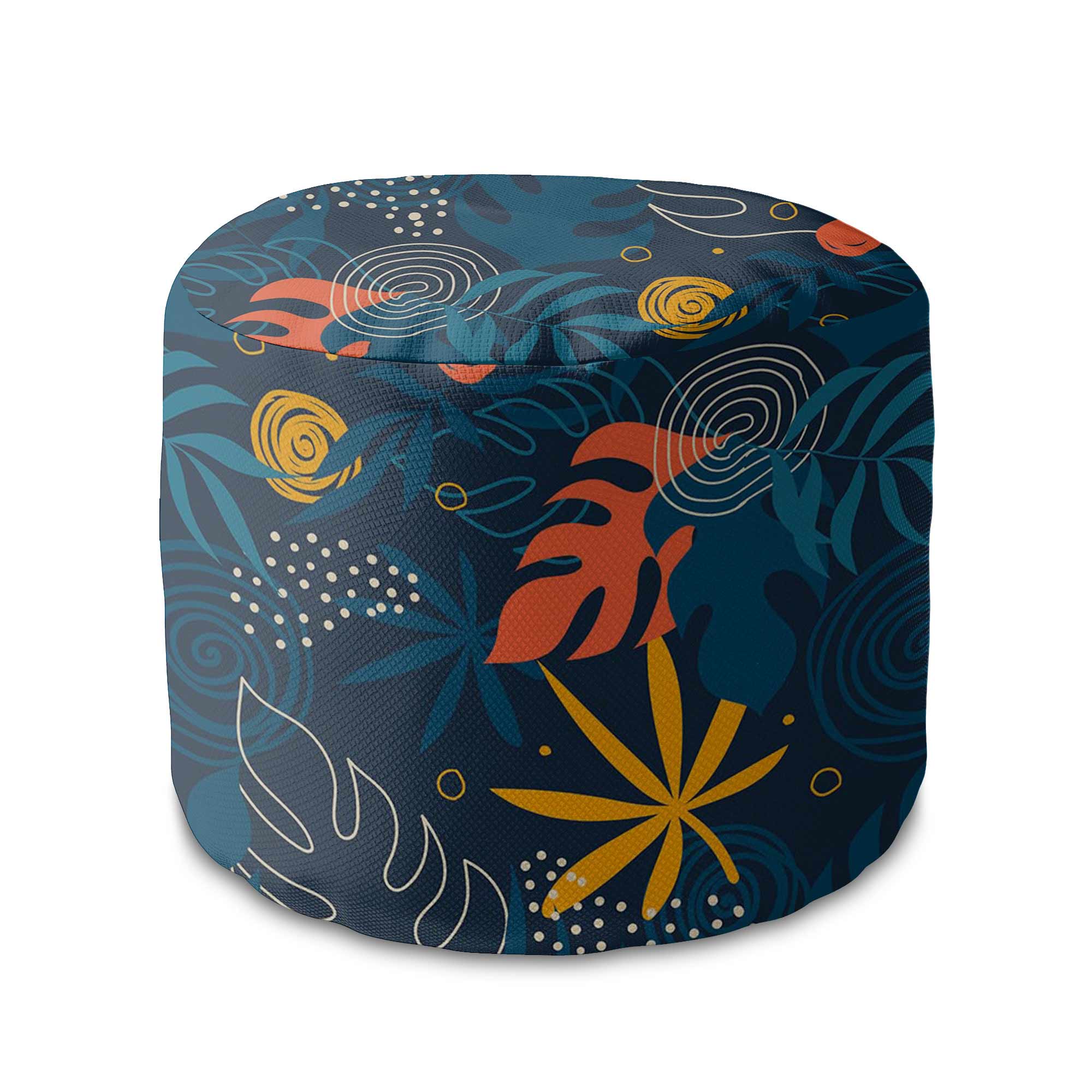 Puf okrągły podnóżek Doodle Exotic