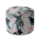 Round pouf footstool Early Morning Flowers-Oxford