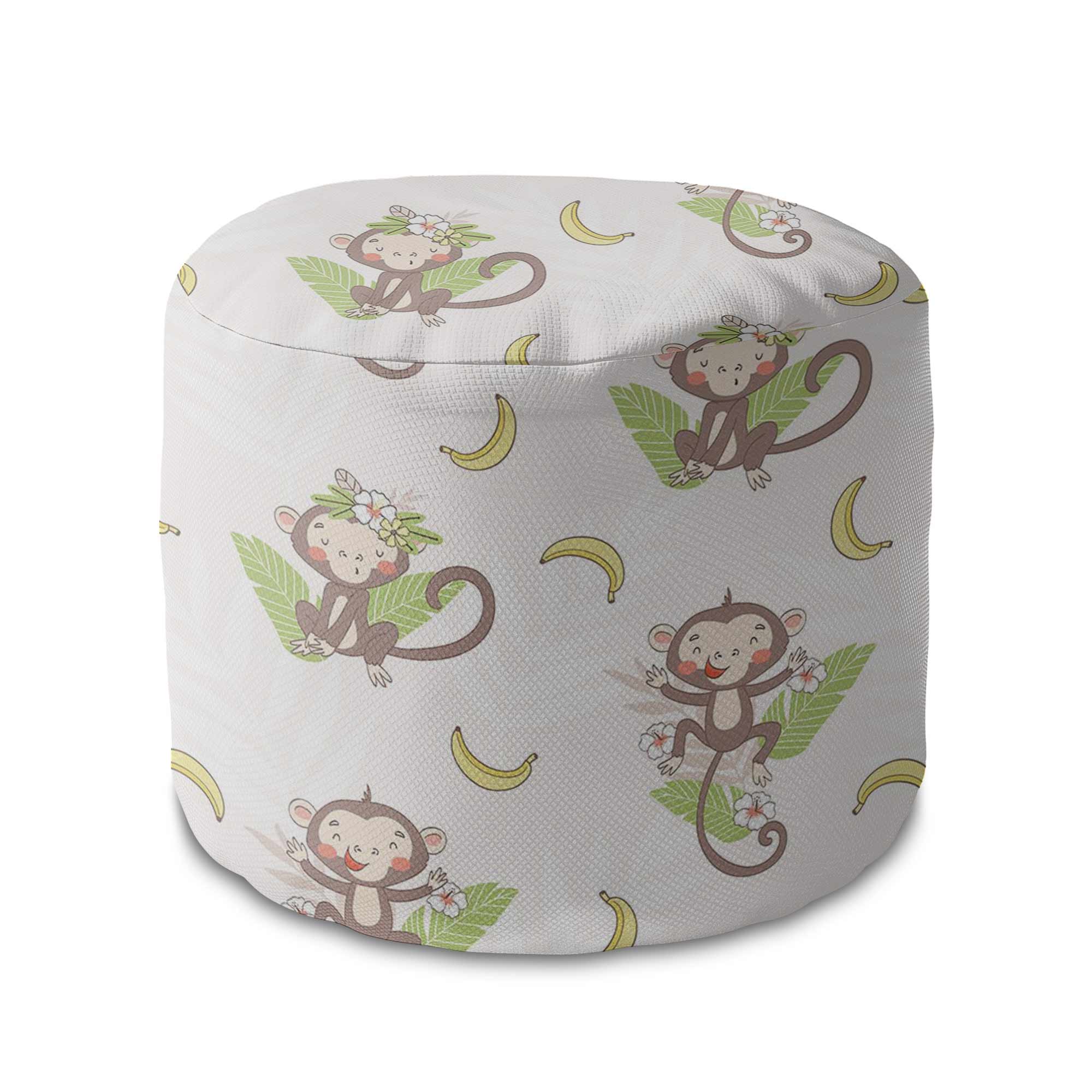 Puf okrągły podnóżek Funny Monkeys-Velvet