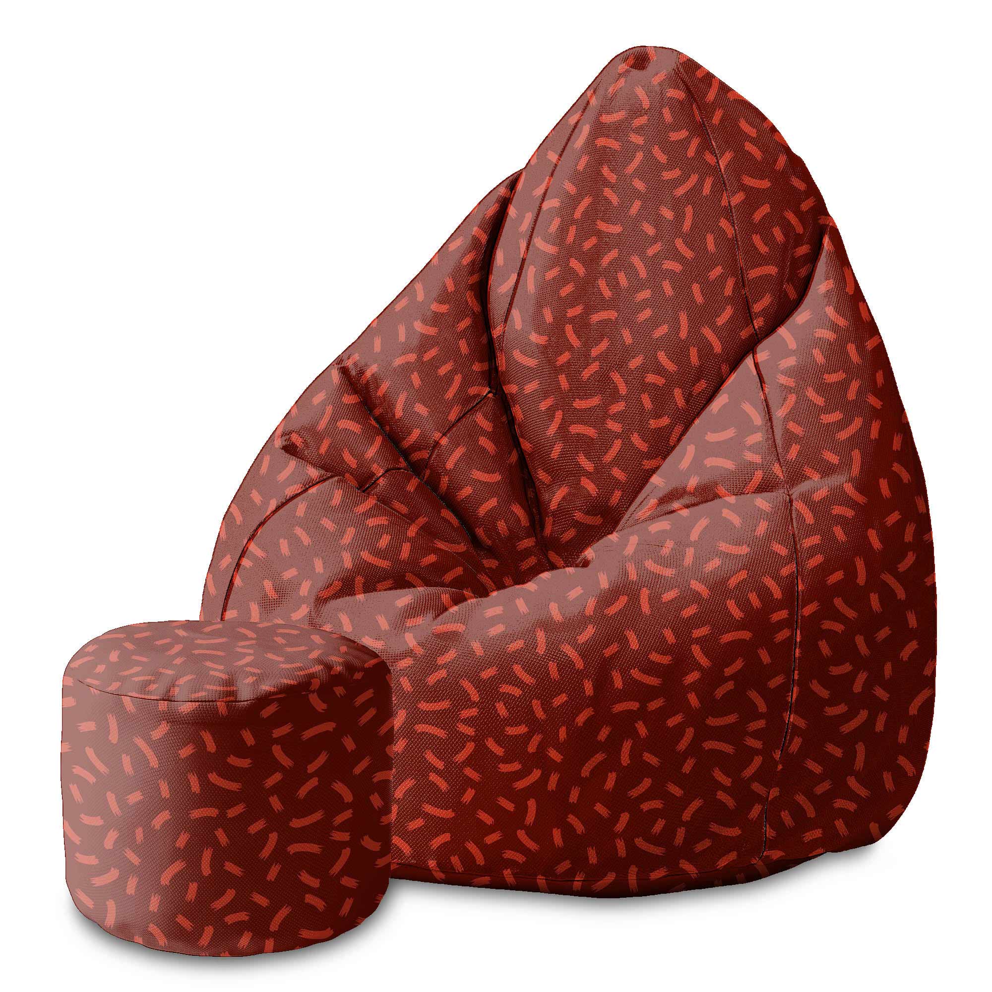 Round pouf footstool Abstract Stripes