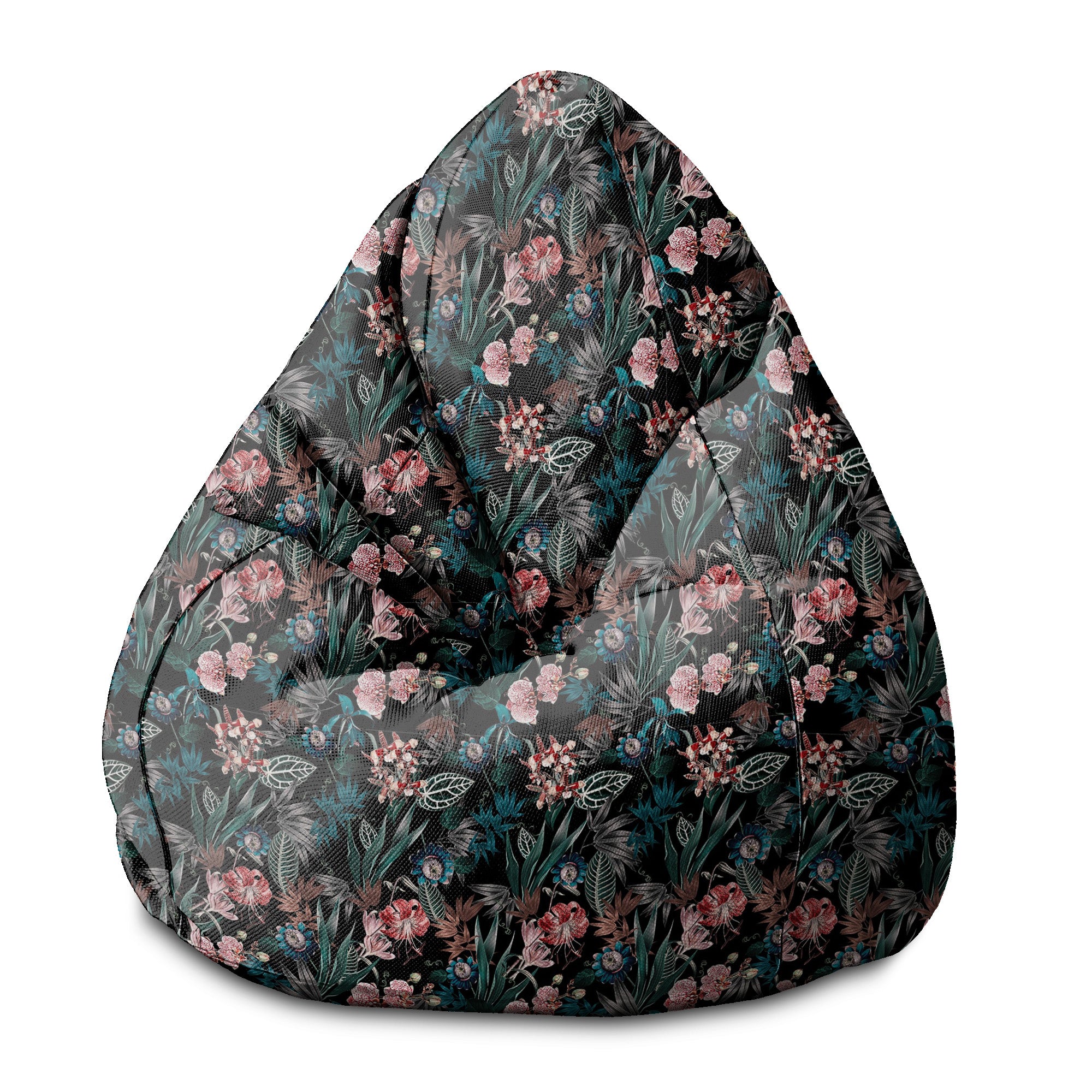 Puf Pearshape Dark Botanic