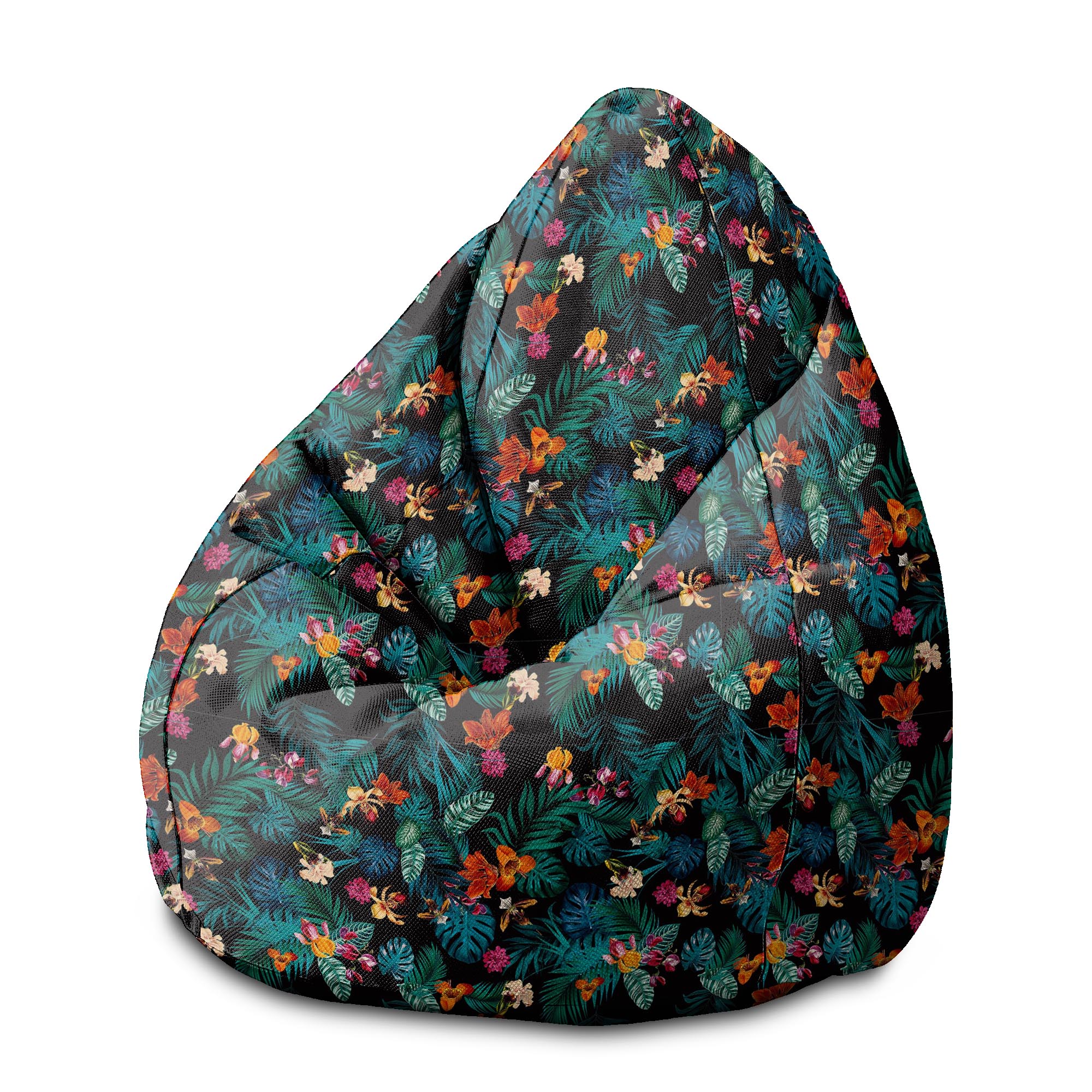Puf Pearshape Dark Botanic Red-M-Velvet