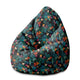 Puf Pearshape Dark Botanic Red-M-Velvet