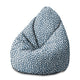Puf Pearshape Navy Petal-M-Oxford