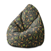 Puf Pearshape Pantery na černém - M - samet