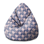 Puf Pearshape Pink and Blue Geometric Ornament-S-Velvet