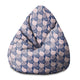 Puf Pearshape Pink and Blue Geometric Ornament