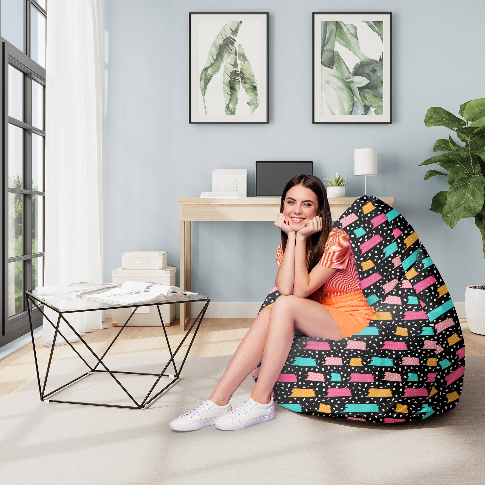 Puf Pearshape Random Shapes-M-Velvet
