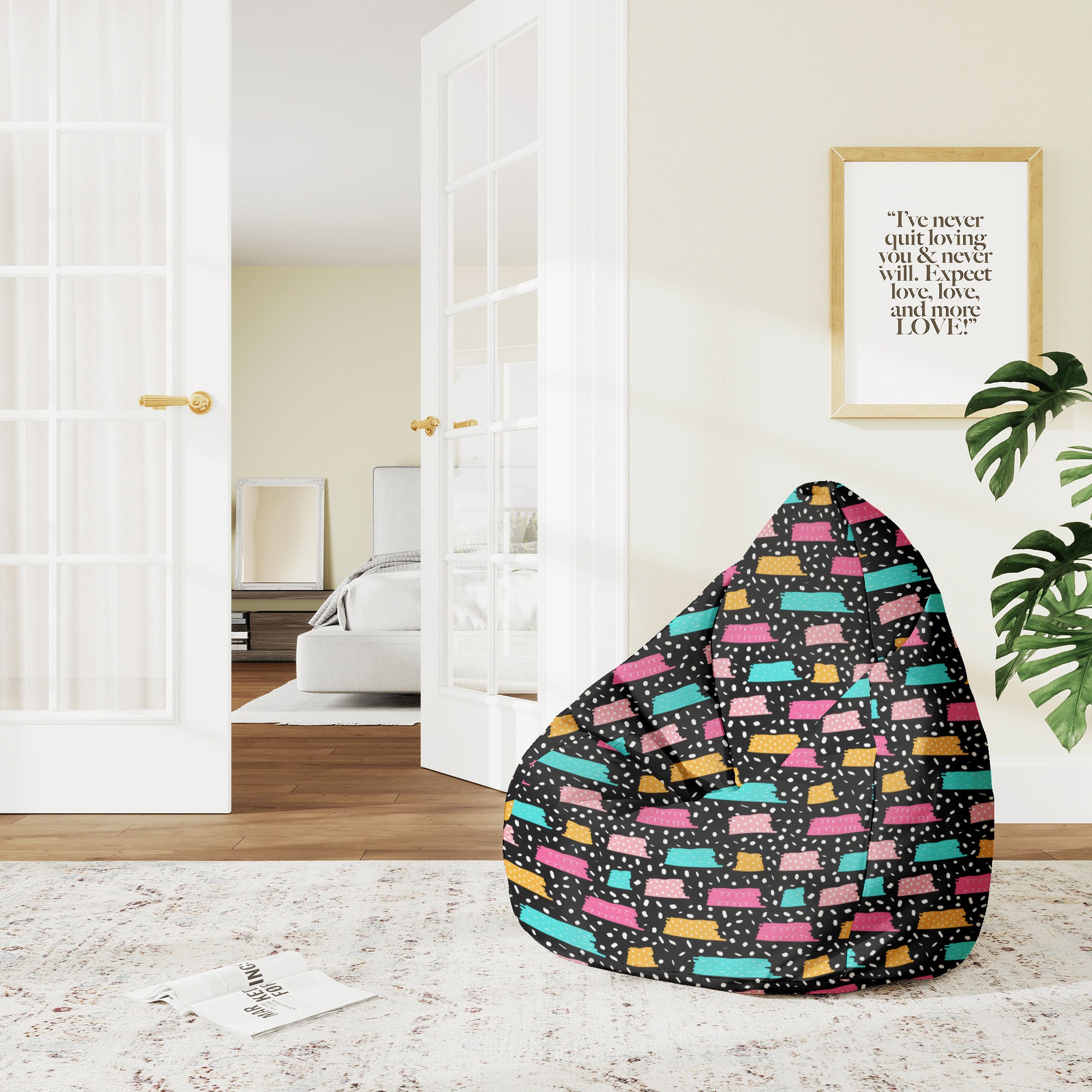Puf Pearshape Random Shapes-M-Velvet