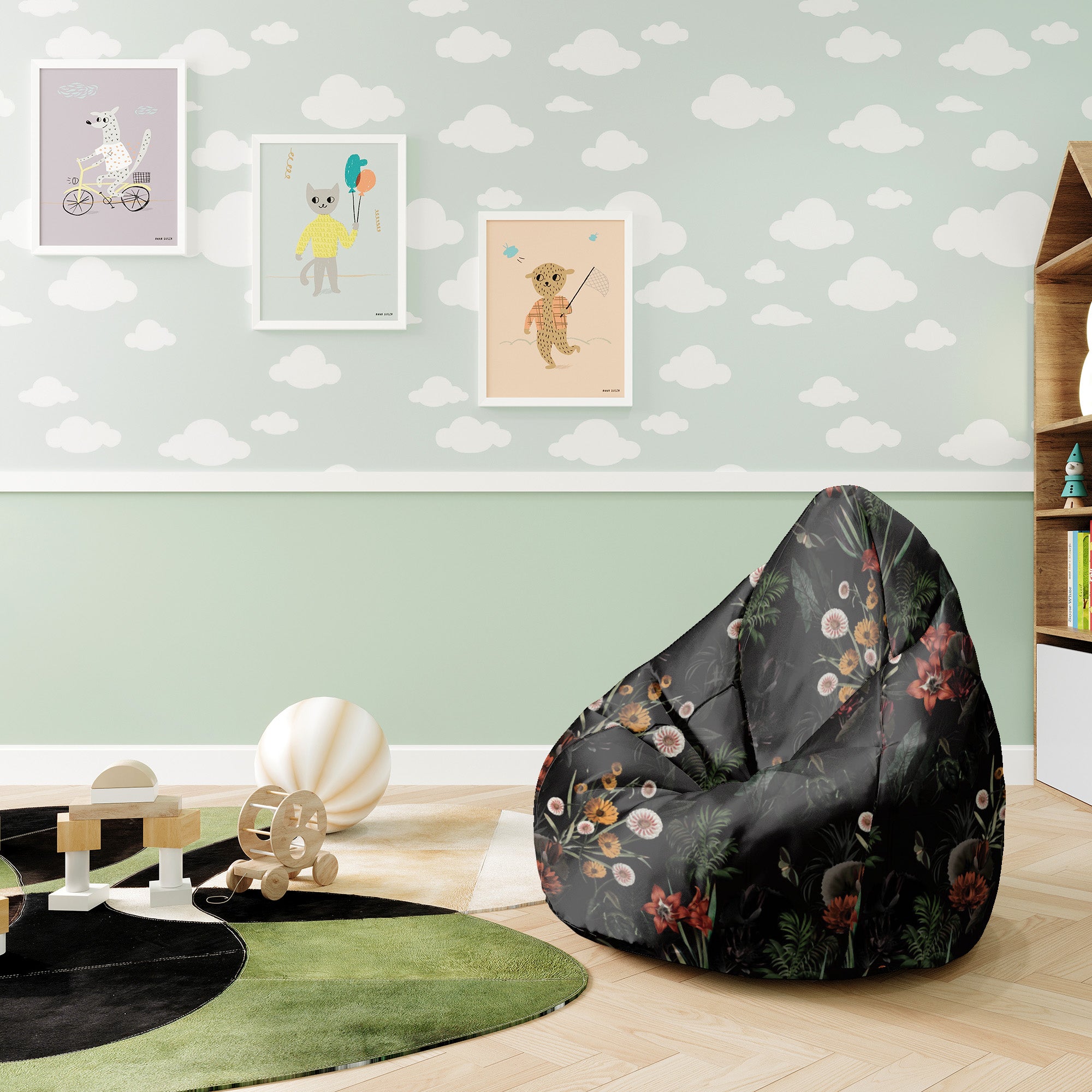 Puf Pearshape Reborn Jungle-S-Velvet