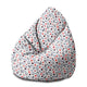 Puf Pearshape  Scandi Flowers-M-Velvet