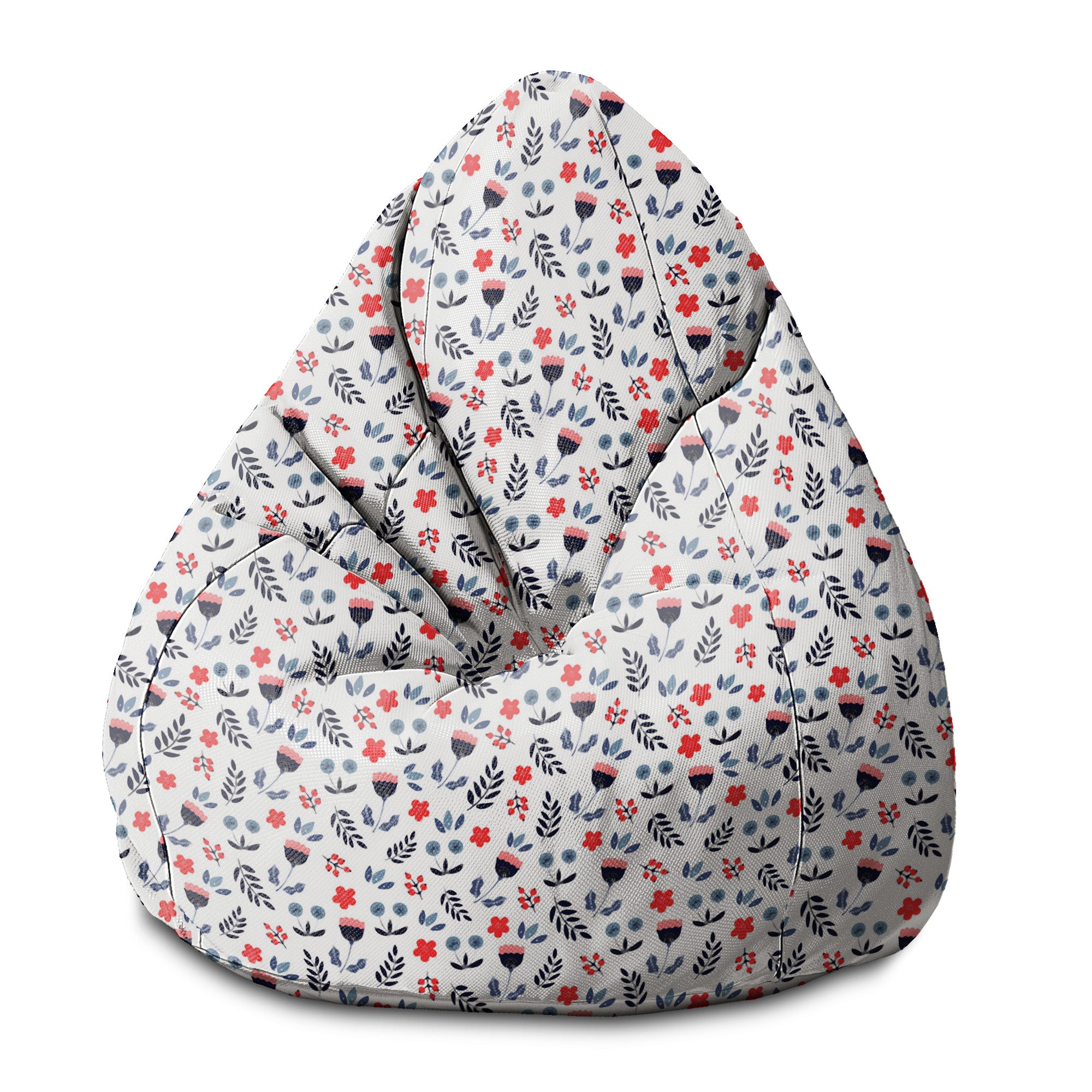 Puf Pearshape  Scandi Flowers