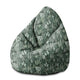 Pearshape Pouf Tropical Green Leaves Palm-M-Velvet