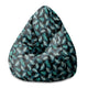 Puf Pearshape  Turkusowe Pióra-S-Velvet
