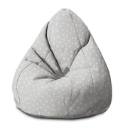 Puf Pearshape White Hearts-S-Velvet