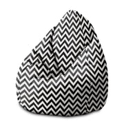 Puf Pearshape Zig Zag Black-M-Oxford