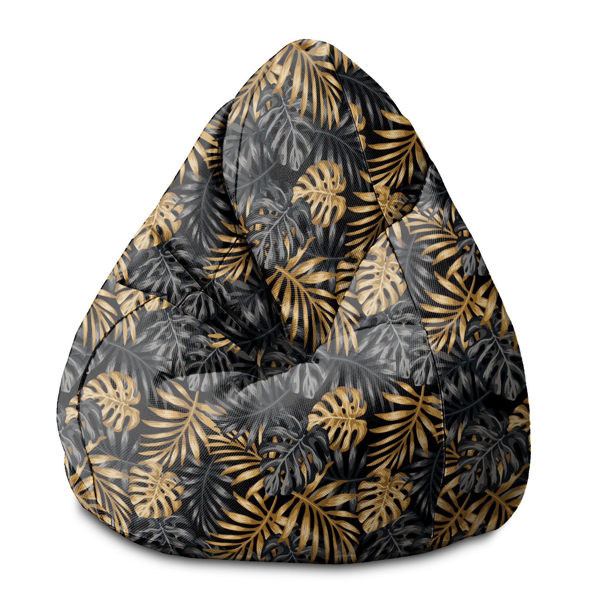 Sitzsack Pearshape Goldene Monstera-S-Oxford