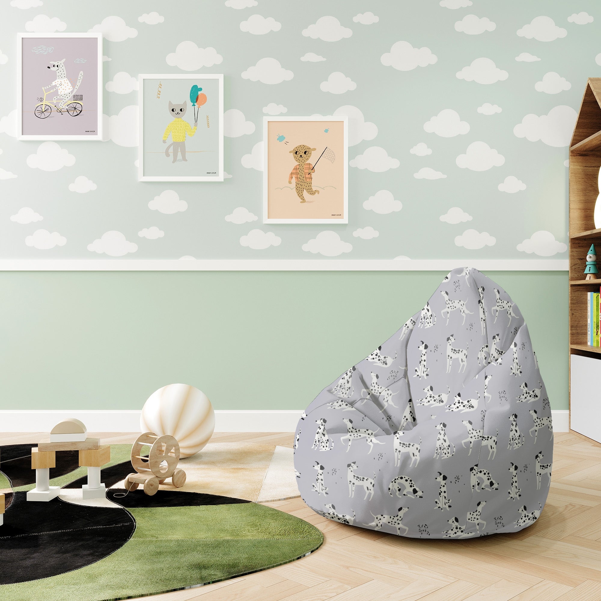 Puf Pearshape Cartoon Dalmatian