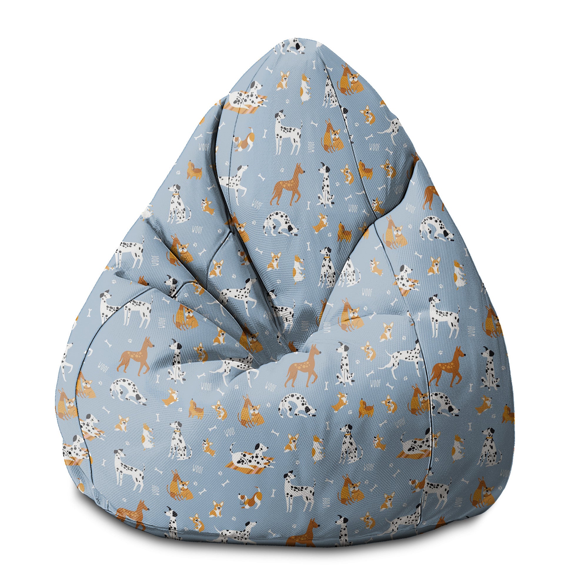 Sedací vak Pearshape Kreslené Psy-S-Oxford