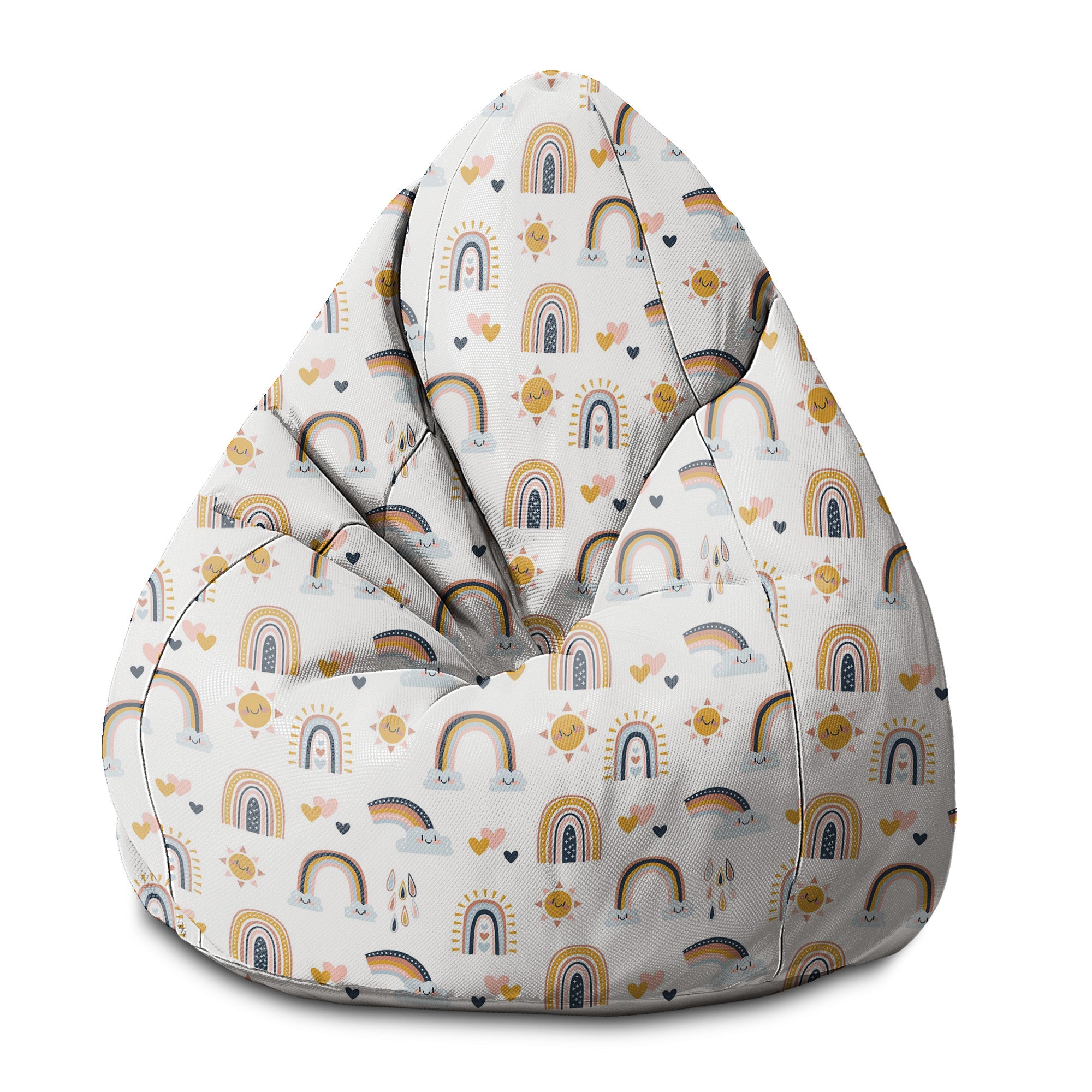 Puf Pearshape Cartoon Rainbow and Sun-S-Velvet