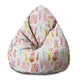 Puf Birnenform Bunte Hasen