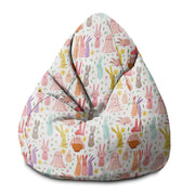 Puf Birnenform Bunte Hasen-S-Samt