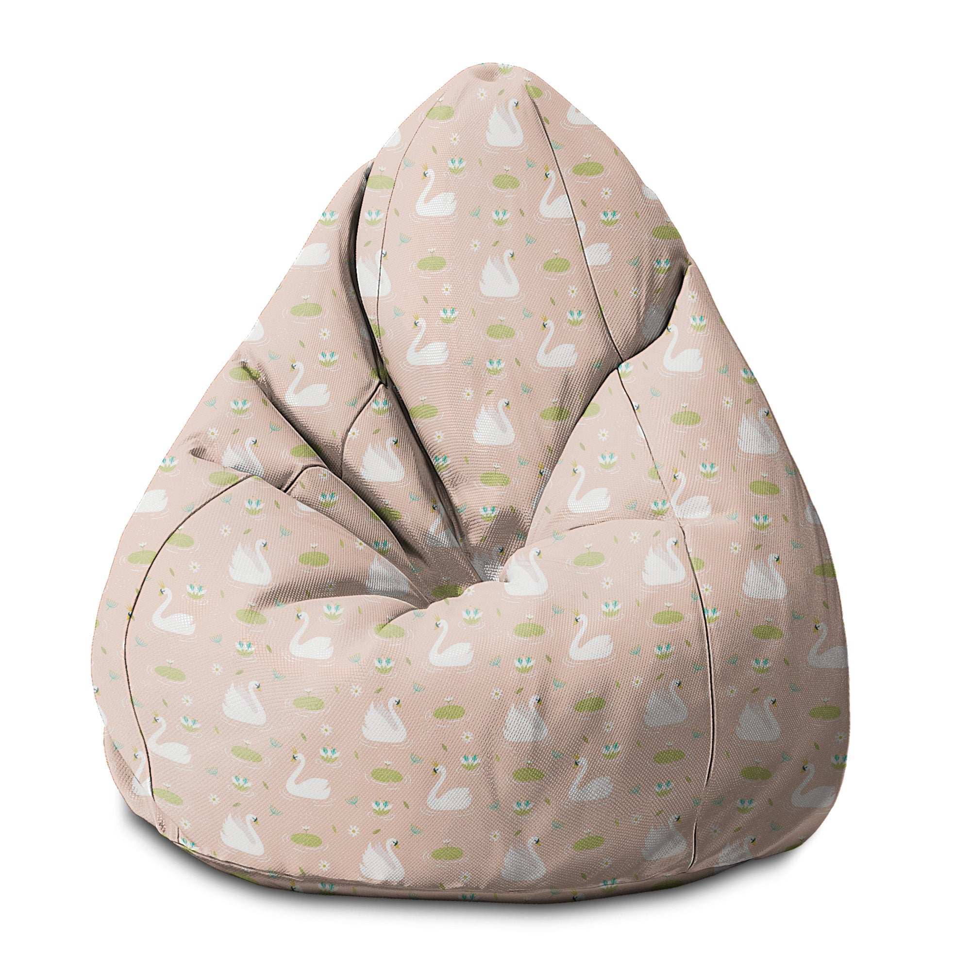 Sedací vak Pearshape Elegantné labute-S-Velvet