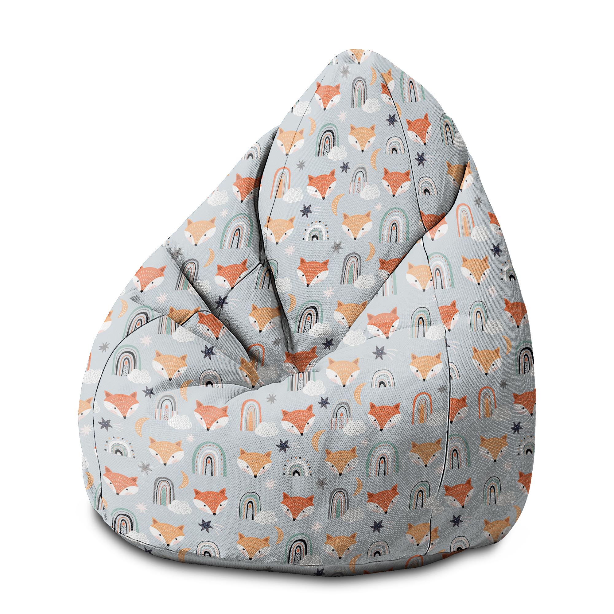 Puf Pearshape Foxes Pastel-M-Oxford