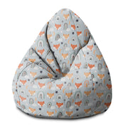 Pearshape Pouf Foxes Pastel-S-Velvet