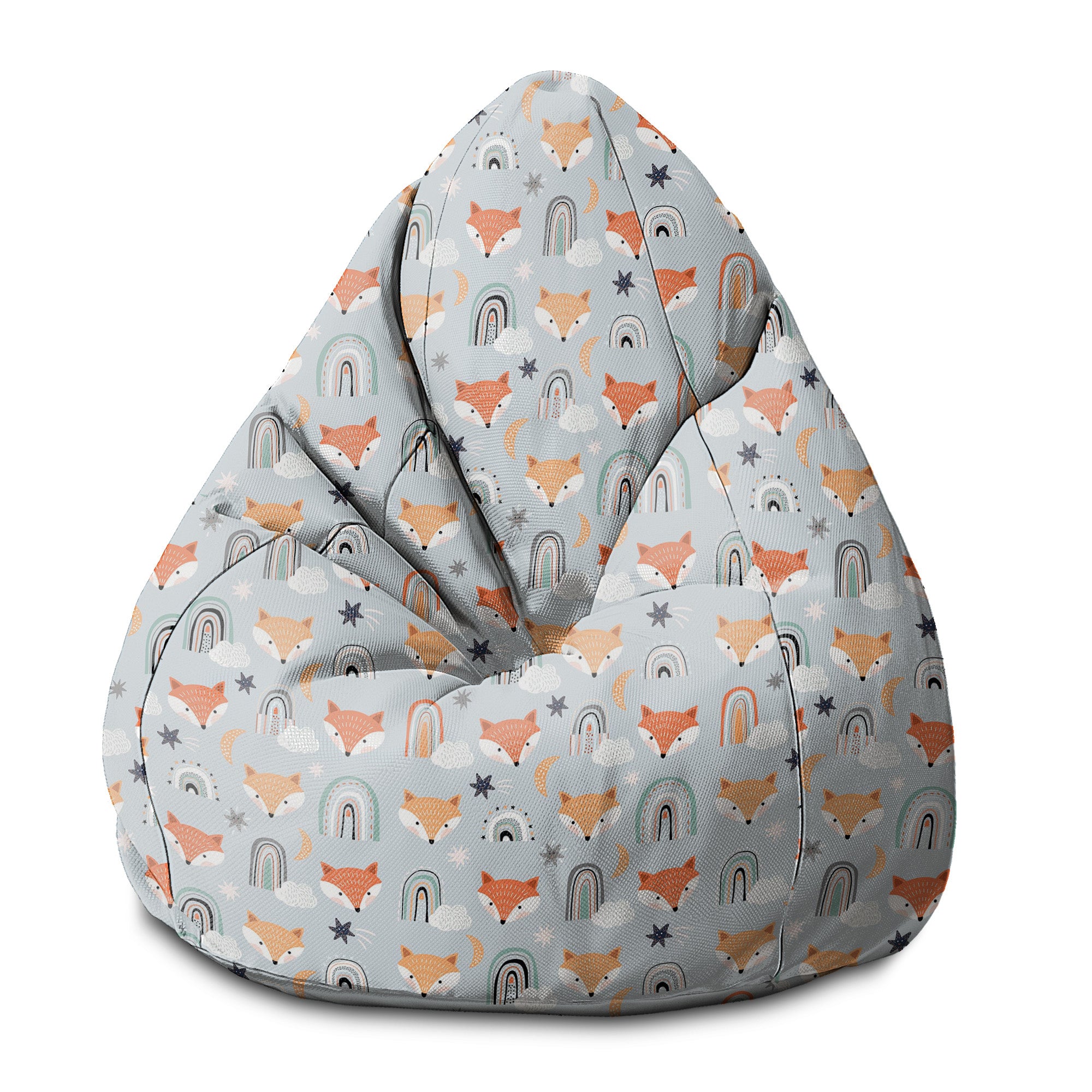 Puf Pearshape Foxes Pastel