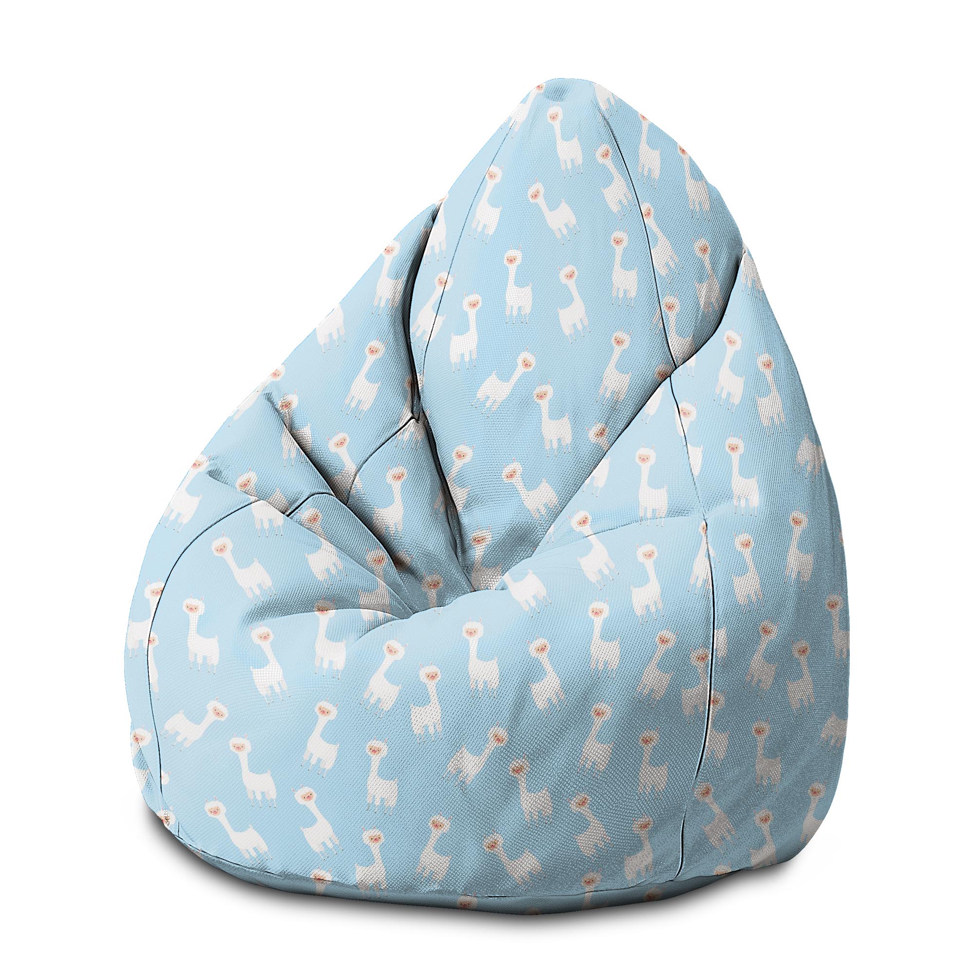 Puf Pearshape Llama Blue-M-Oxford