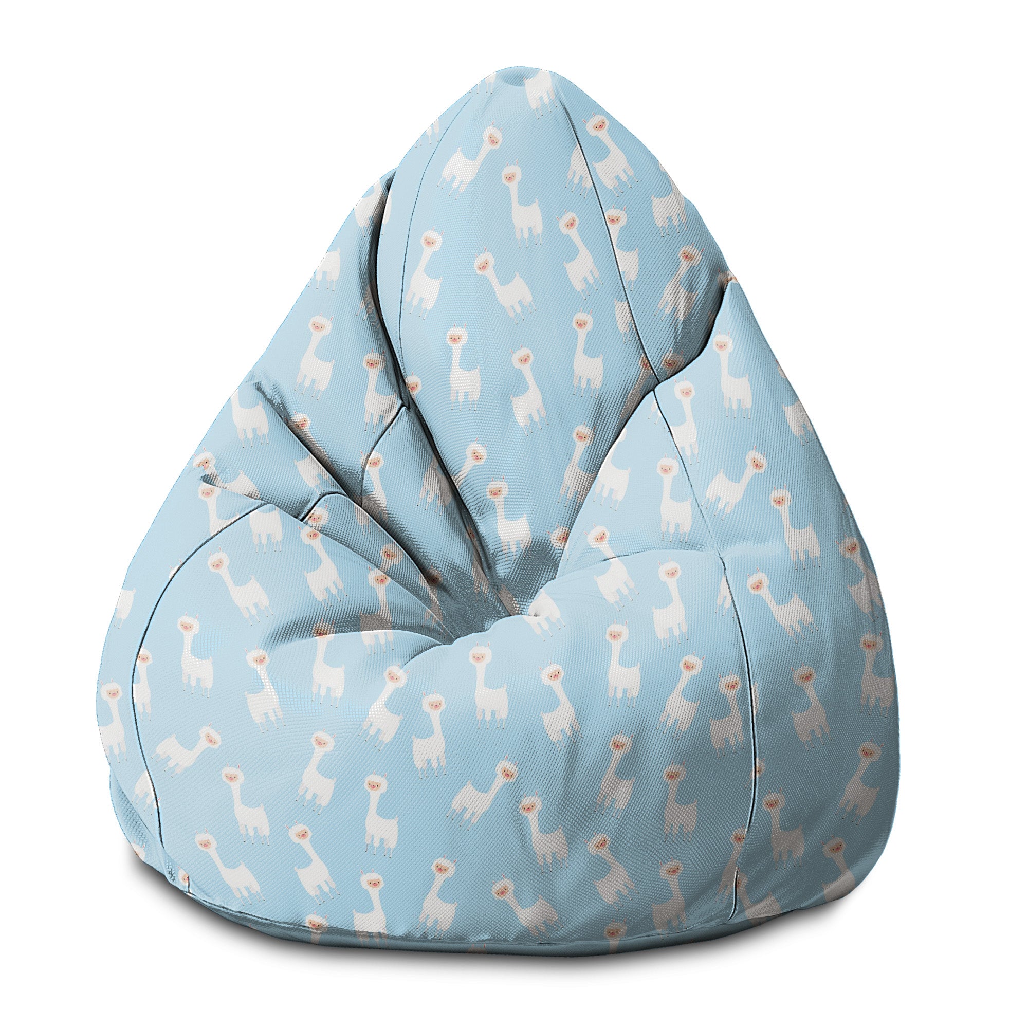 Puf Pearshape Llama Blue-S-Oxford