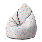 Sitzsack Birnenform Pastellherzen-M-Oxford