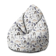 Sedací vak Pearshape Pastelové Detské Dinosaury-M-Velvet