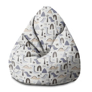 Pearshape Pouf Pastel Kids Dinosaur-S-Velvet