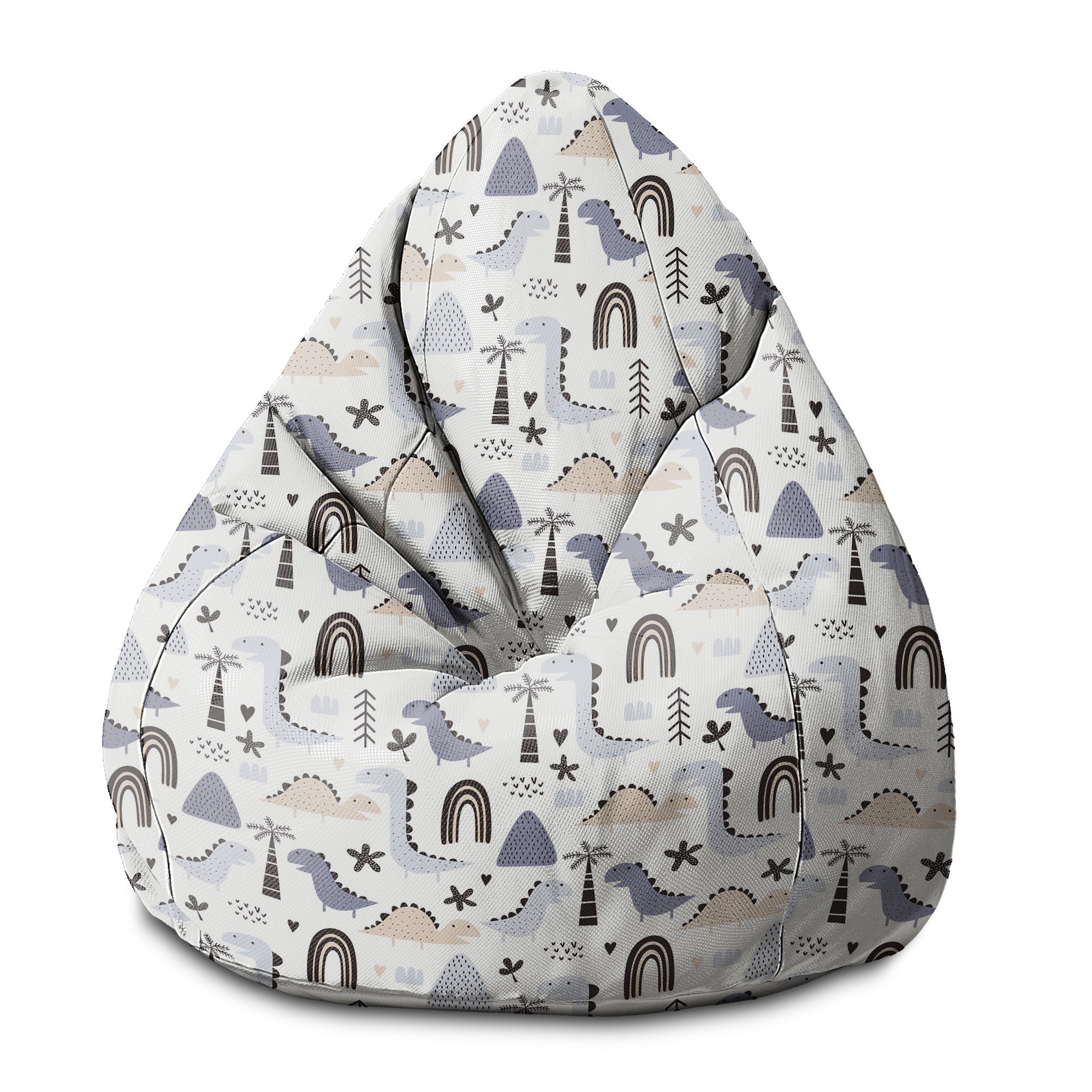 Pearshape Pouf Pastel Kids Dinosaur-S-Velvet
