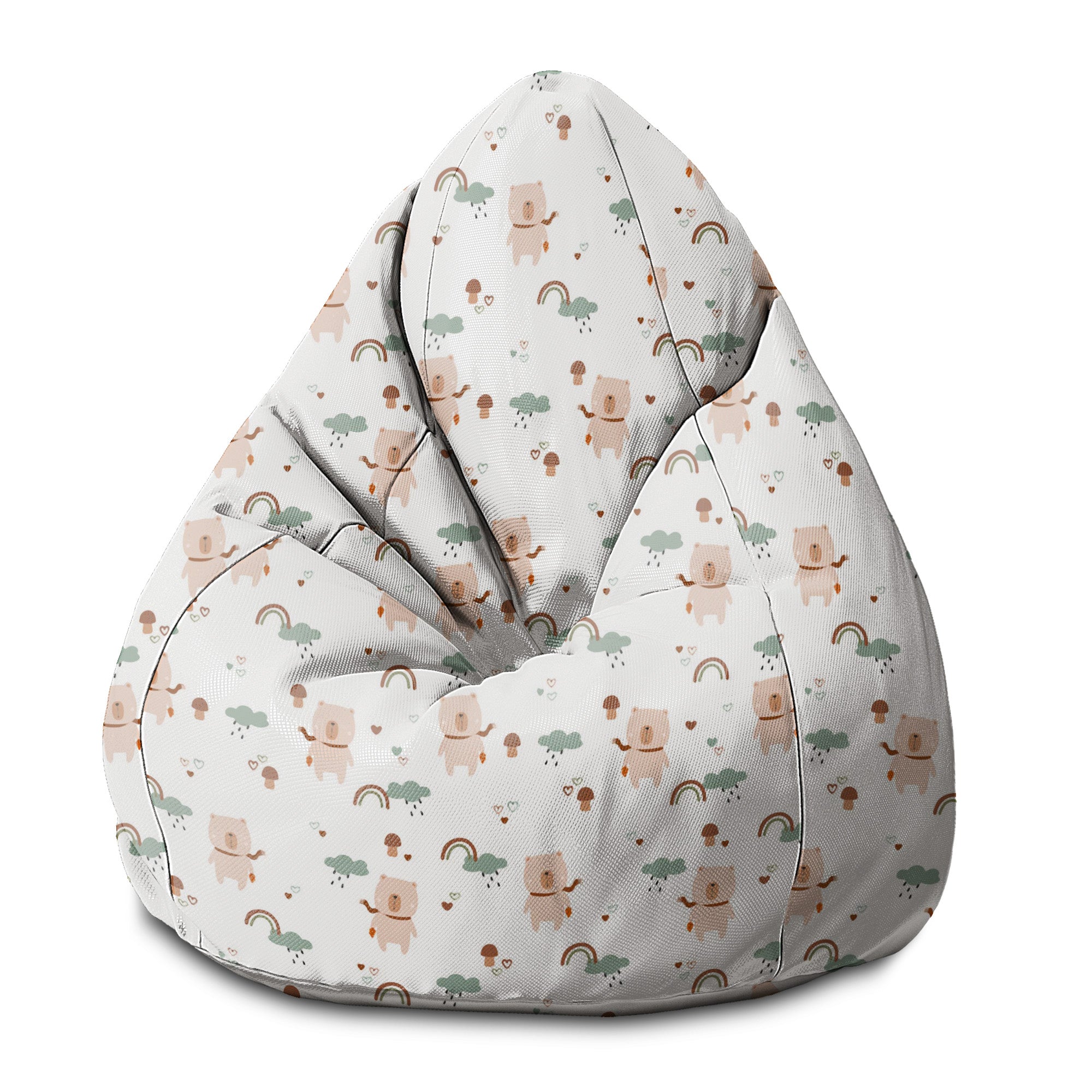 Puf Pearshape Bear and Mushrooms-S-Velvet