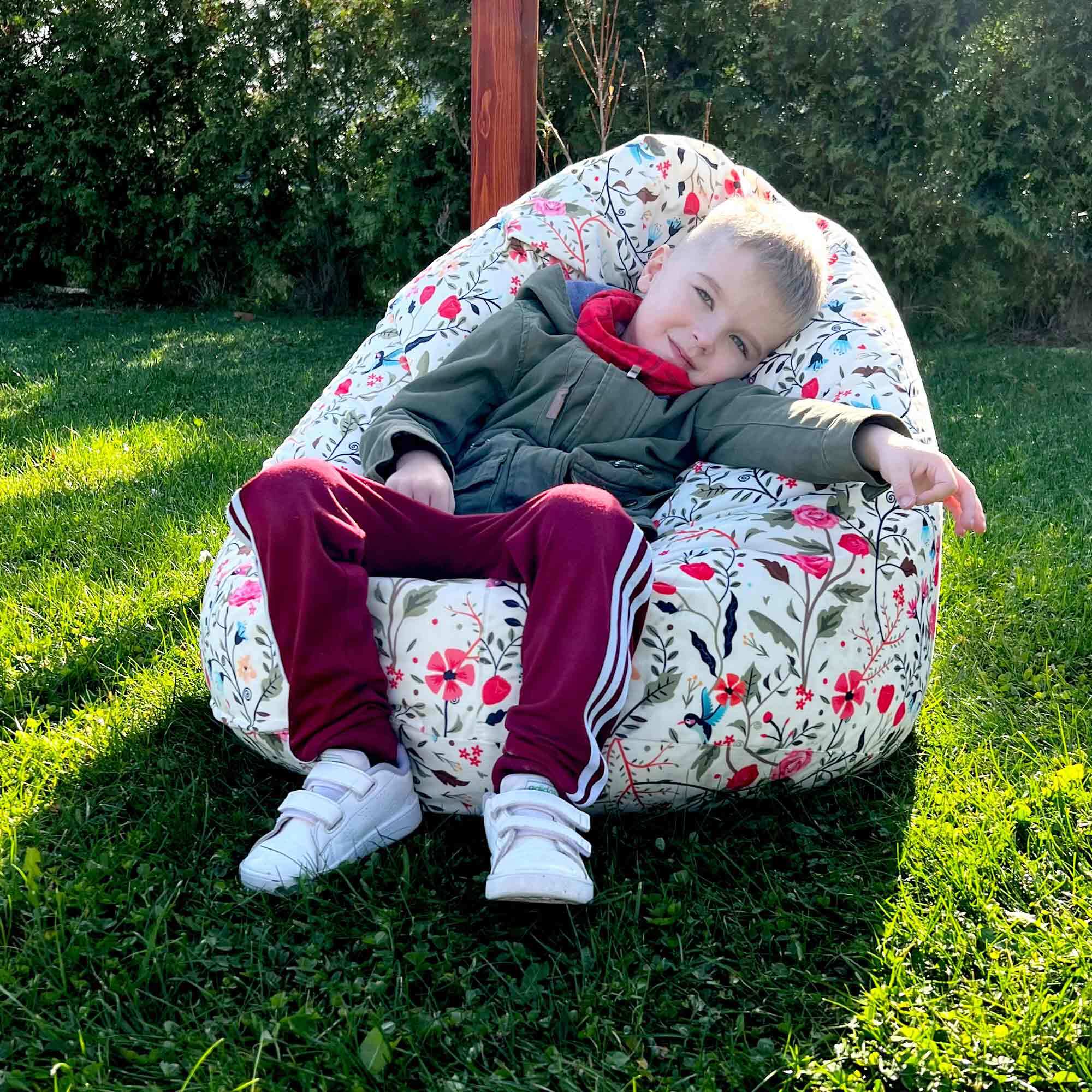 Puf Pearshape Boho Rainbow with Stars-S-Oxford